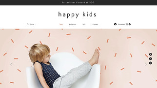 Online-Shop Website-Vorlagen - Shop für Kinderkleidung