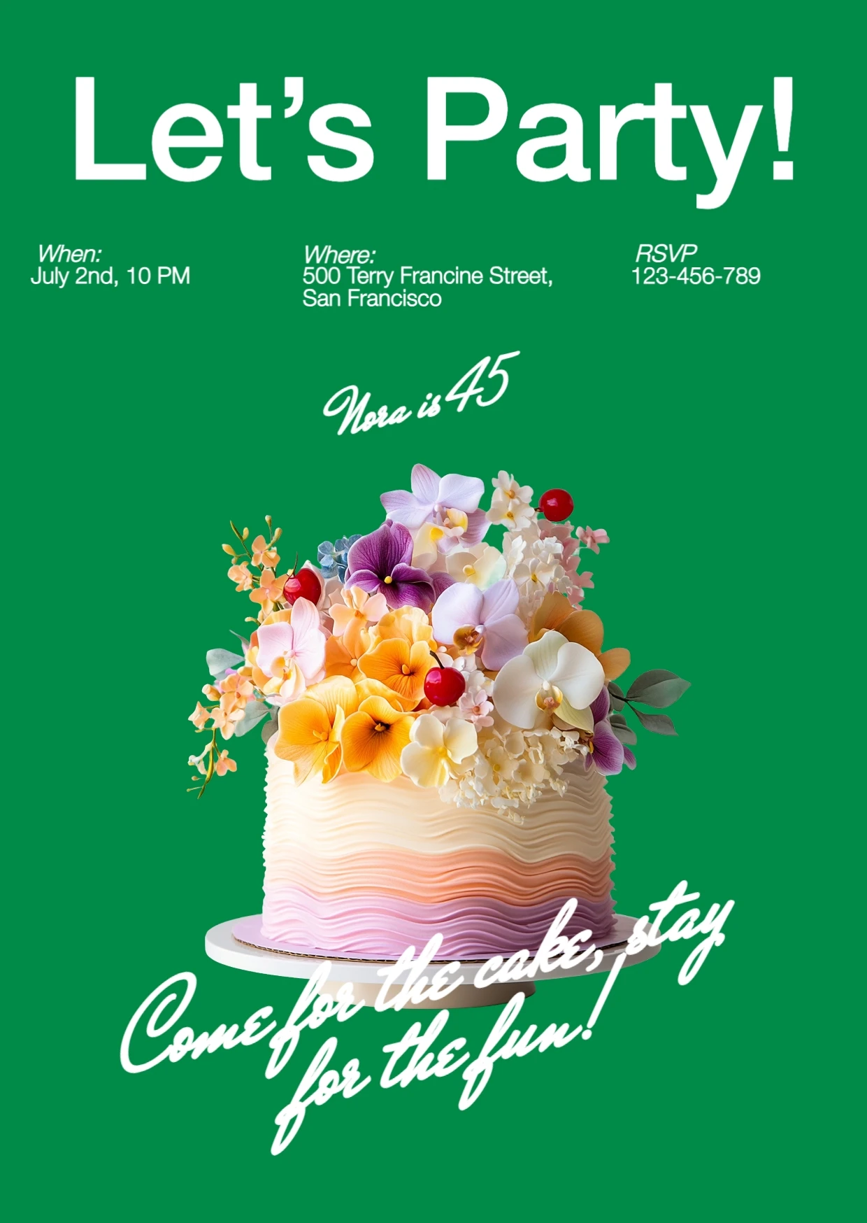Pop Modern  Birthday Invitation