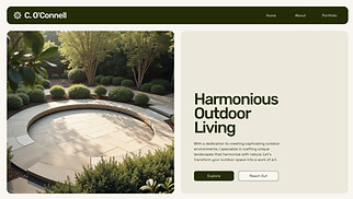 Portfolios website templates - Landscape Architect Portfolio (Natural)
