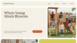 Hemsidemallar för Skolor och universitet - Elementary School (Simple)