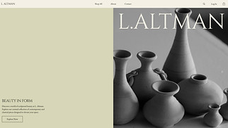  website templates - Online Sculpture Store (Elegant)