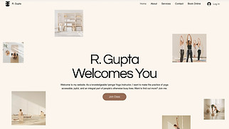 Sports & Fitness website templates - Iyengar Yoga Instructor (Tranquil)