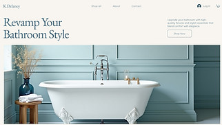 eCommerce website templates - Online Bathroom Supply Store (Sleek)