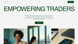Business website templates - Trading Platforms company (Minimal)
