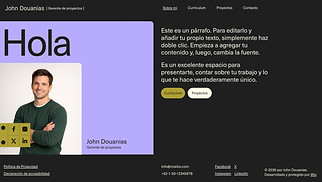 Página única plantillas web – CV Empresarial (Moderno)