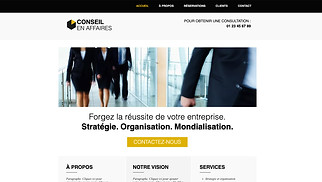 Templates de sites web Entreprises de services - Société de conseil en affaires