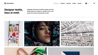 Templates de sites web Portfolios - Designer textile