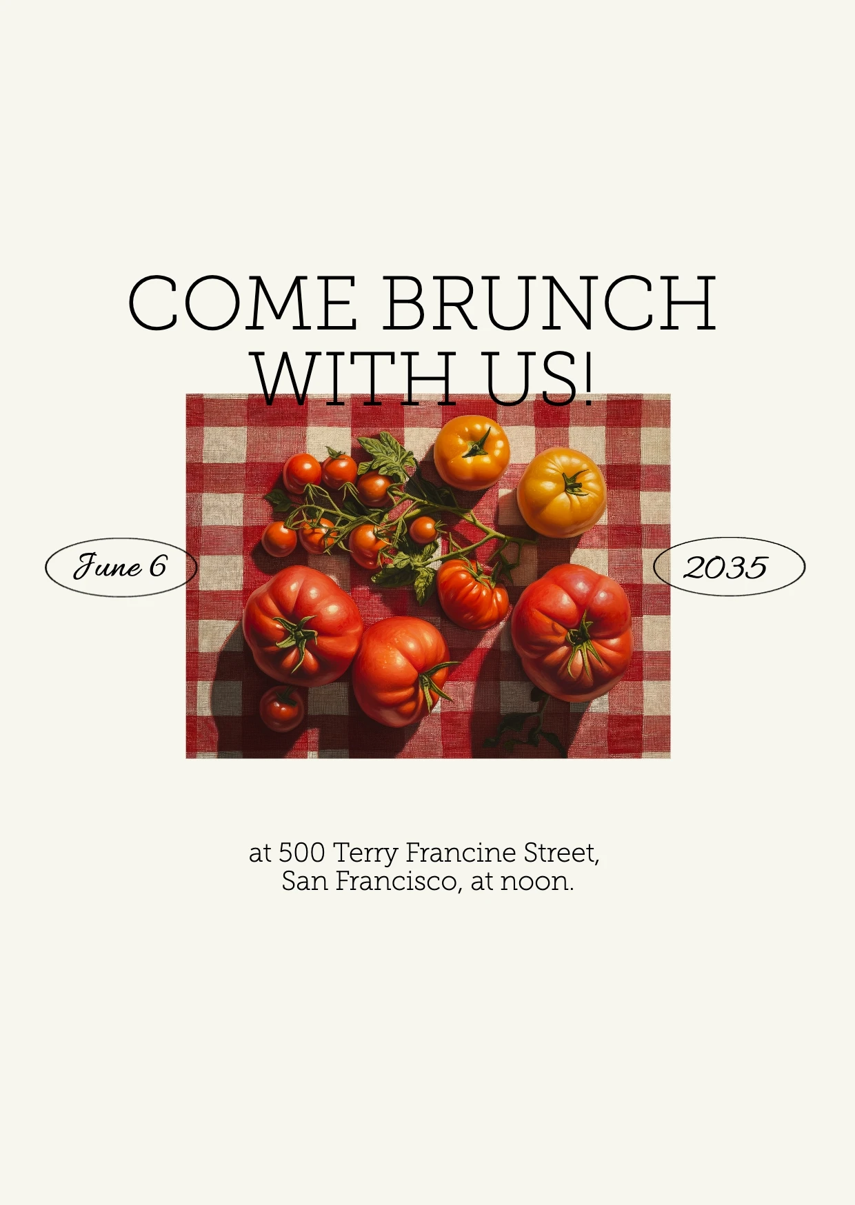 Simple Clean Brunch Invitation