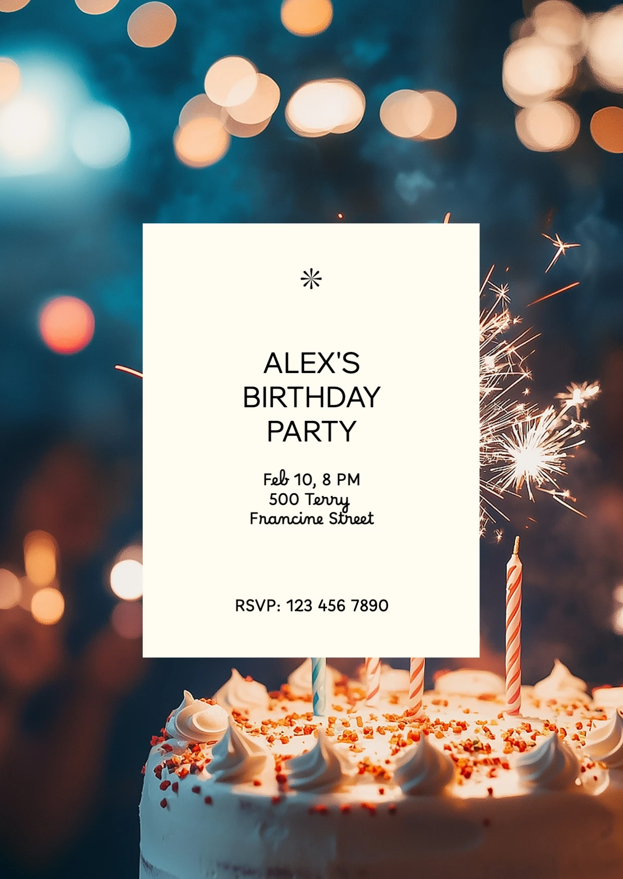 Classic Simple  Birthday Invitation