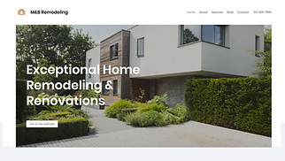 Promotional Page website templates - Home Remodeling Company