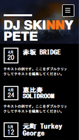 音楽 website templates – DJ