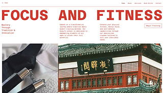 Health & Wellness website templates - Kung Fu School (Traditional)