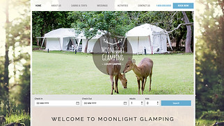 관광 및 여행 웹 사이트 템플릿 – 자연과 함께하는 럭셔리 캠핑