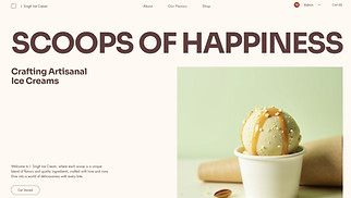 eCommerce website templates - Ice Cream Manufacturer (Playful)