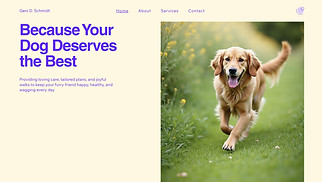 Industrial website templates - Dog Walker (Playful)