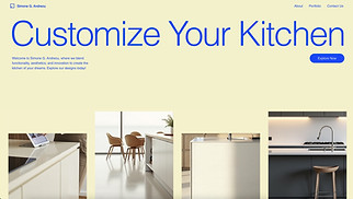 Portfolio & CV website templates - Kitchen Design Studio (Fresh)