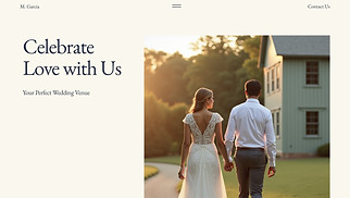 Weddings website templates - Wedding Venue (Romantic)