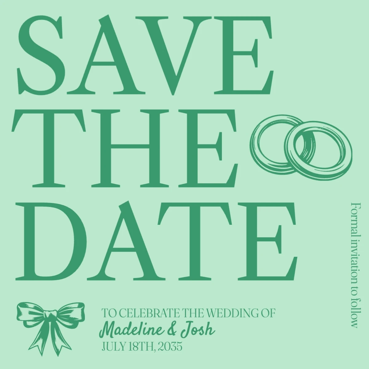 Elegant Pastel Save The Date Wedding Invitation