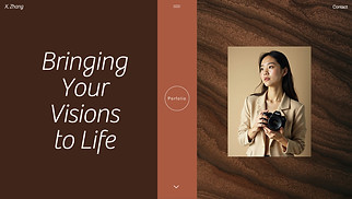 Portfolios website templates - Professional Photographer (Brown)