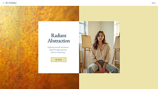 Art & Illustration website templates - Oil Painter Portfolio (Warm)