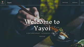 Accessible website templates - Japanese Restaurant
