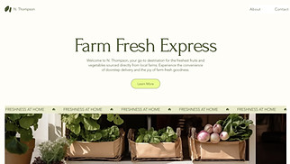 Food & Drinks website templates - Fruit & Vegetable Delivery Service (Playful)