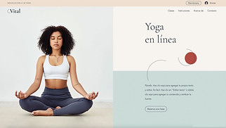 Deportes y fitness plantillas web – Clases de yoga online 