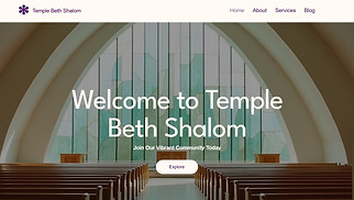 Religion website templates - Reform Synagogue (Modern)