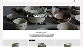 เทมเพลตเว็บไซต์ ศิลปะสร้างสรรค์ - ร้านเซรามิก
