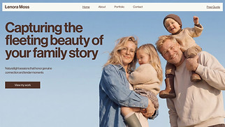 Etkinlik ve Portre site şablonları - Family Photographer (Soft)