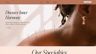 Wellness website templates - Acupuncture Center (Monochromatic)