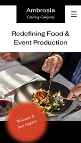 ร้านอาหาร & อาหาร รูปแบบเว็บไซต์ – Catering Company
