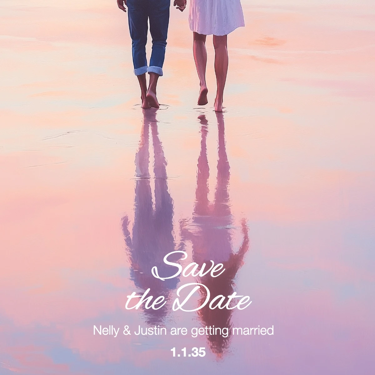 Classic Pastel Save The Date Wedding Invitation