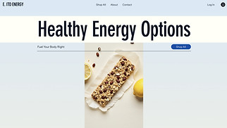 Food & Drinks website templates - Energy Snacks Shop (Energetic)
