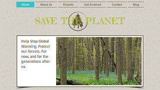 비영리 단체 웹 사이트 템플릿 – 지구를 지키는 환경보호 단체