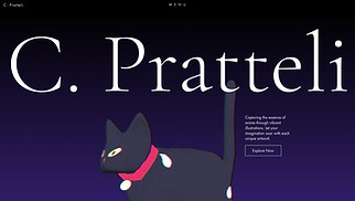 Portfolios website templates - Anime Illustrator (Vibrant)