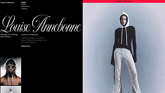 Portfolio & CV website templates - Fashion Designer (Dramatic)