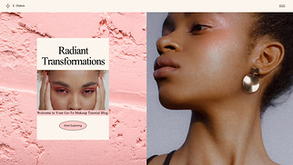Blog website templates - Makeup Tutorial Blog (Bright)