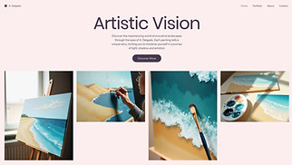 Visual Arts website templates - Fine Arts Painting Portfolio (Warm)