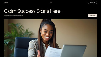 Law website templates - Social Security Attorney (Dark)