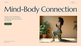  website templates - Yoga Studio (Tranquil)