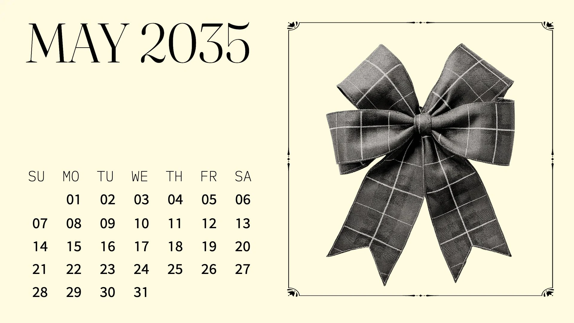 Classic Clean Bows Desktop Wallpaper