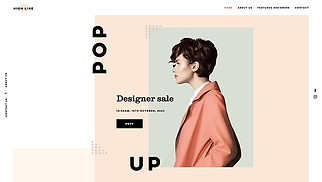 Mode en stijl website templates - Pop-up store