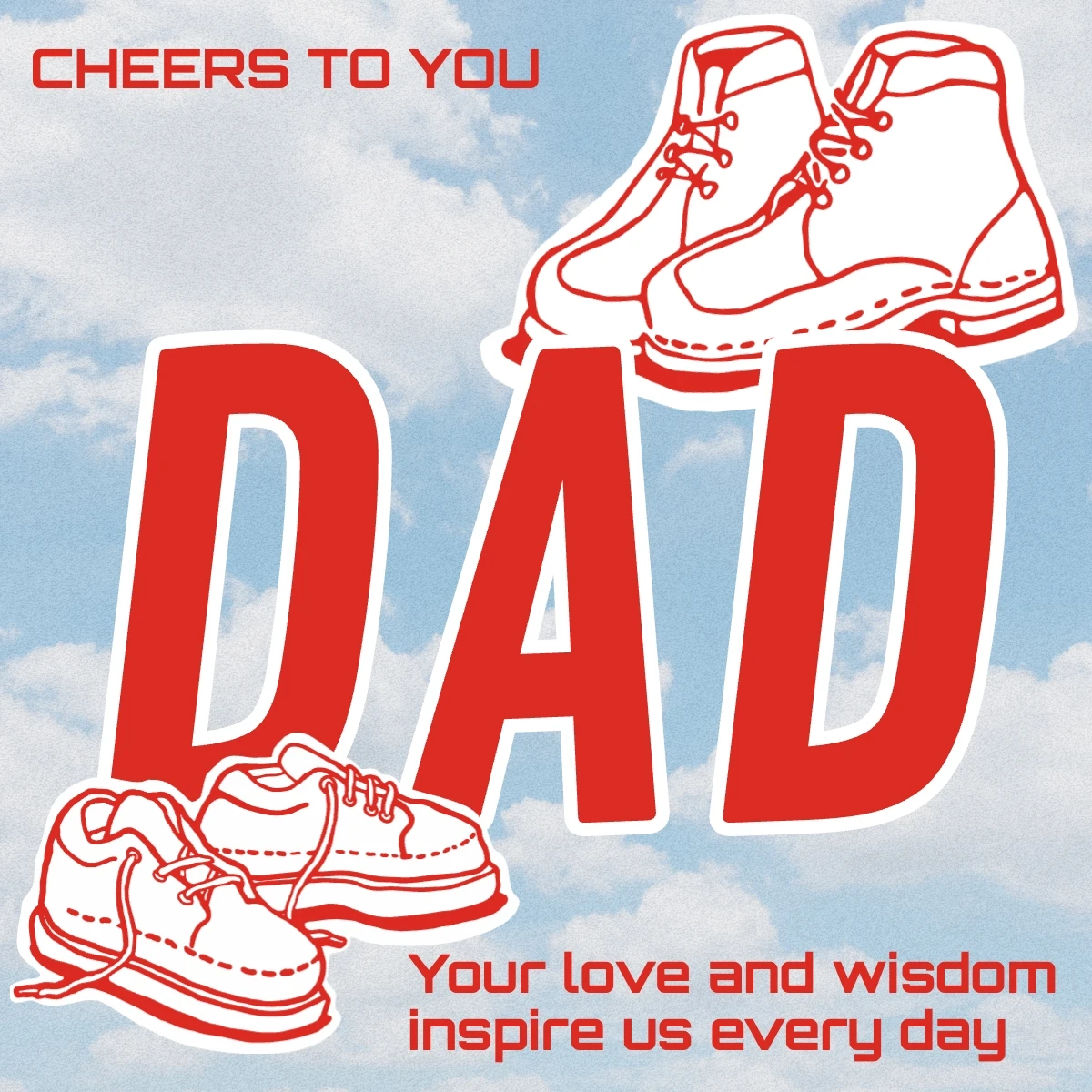 Modern Illustrative Father's Day Greeting Card