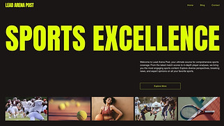  website templates - Sports Blog (Energetic)