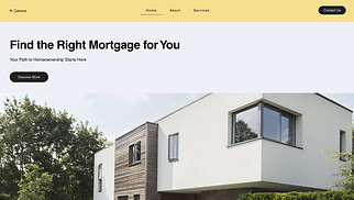 Business website templates - Mortgage Company (Yellow)