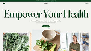  website templates - Nutrition Coach (Bright)