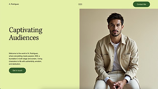 Performing Arts website templates - Actor Resume (Energetic)