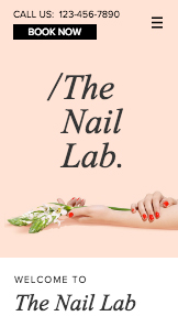 Mẫu trang web Làm đẹp & Chăm sóc tóc – Tiệm làm móng