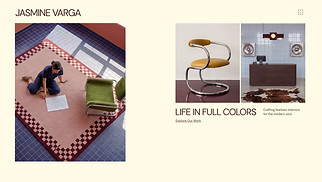Portfolio & CV website templates - Interior Designer (Colorful)